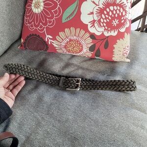 Levi's leather braided belt, dark brown, size 38